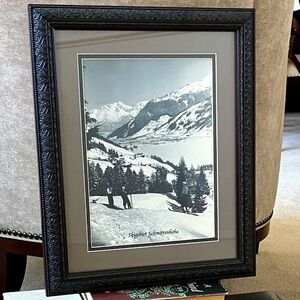 Vintage Austrian ski photo print framed